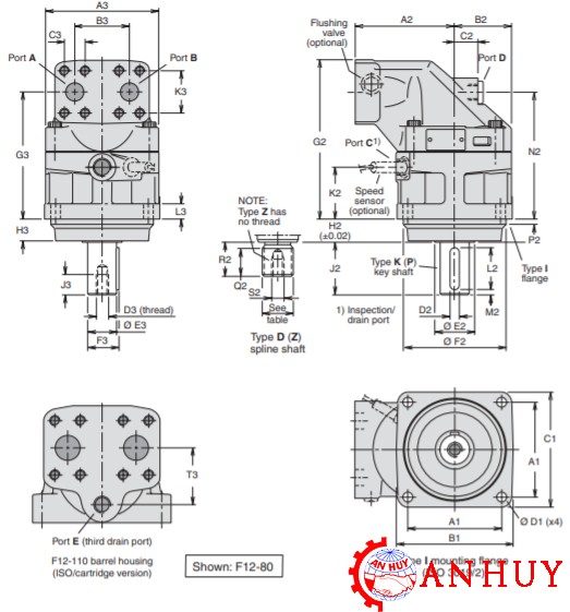 ban-ve-kich-thuoc-lap-dat-cua-motor-piston-parker-F12-110-MF-IV-D-000-0000-P0